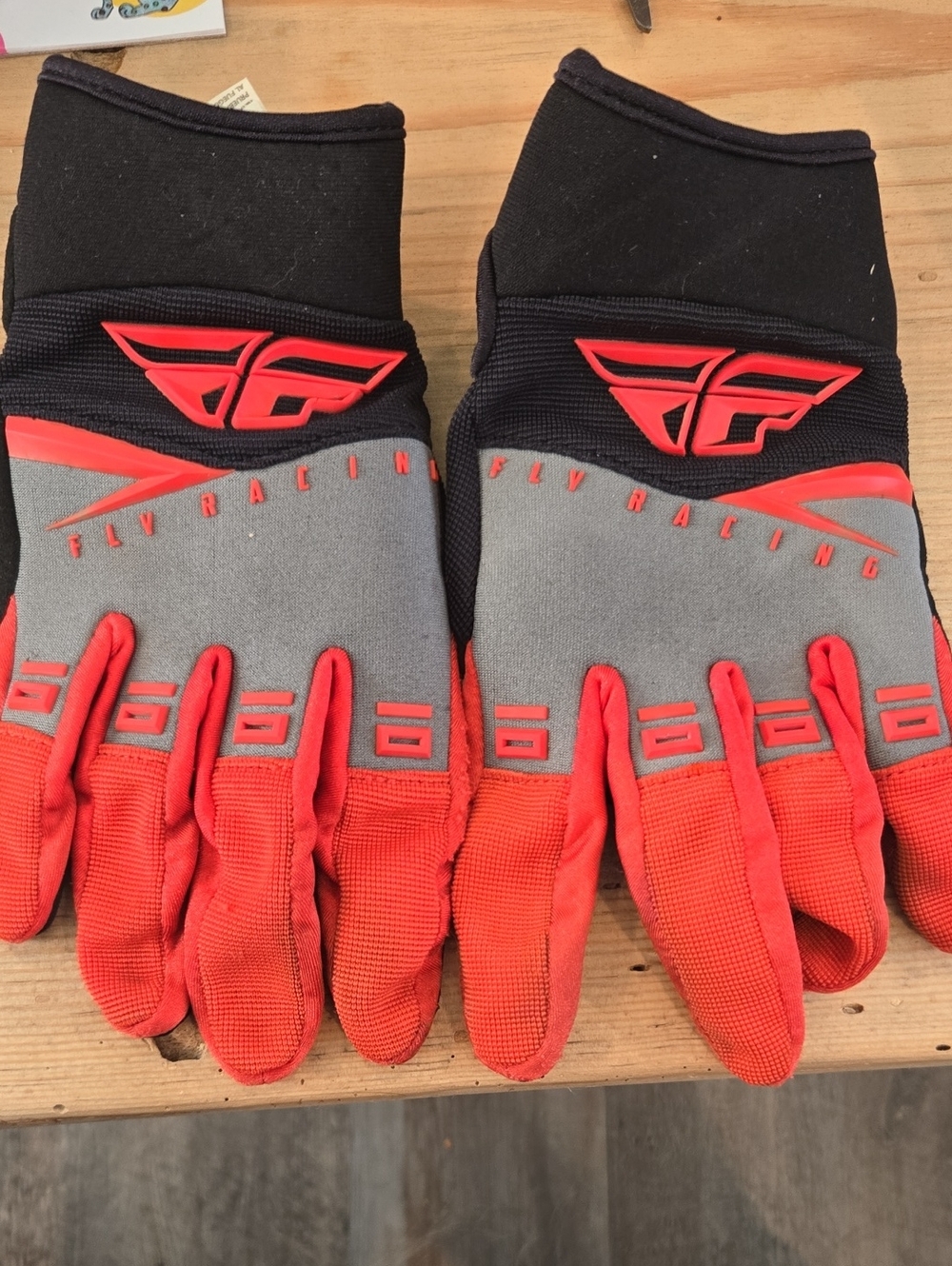 Men's MX Red & Gray Riding Gloves